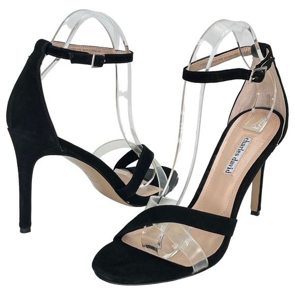 Charles David Courtney Black Suede Leather Womens Heels Size 9.5M - Picture 12 of 12